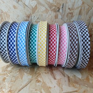 Fitas Viés Vincadas Algodão Xadrez 18mm