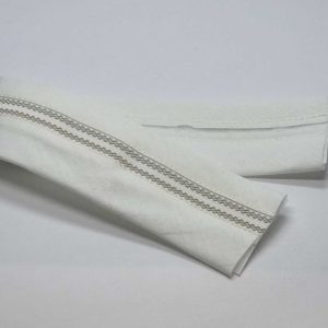 Fita Cós Costurado Galão Borracha 50mm Branco