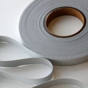 Fita Refletora Prata Elástica Costura 25mm